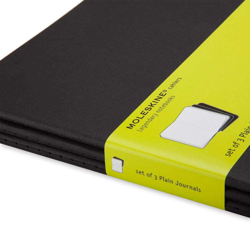 Zestaw notatników gładkich XL - Moleskine - czarne 3 szt.