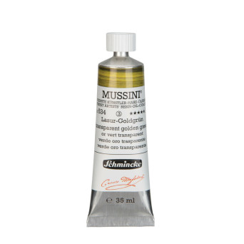 Farba olejna Mussini - Schmincke - 534, Transparent Golden Green, 35 ml