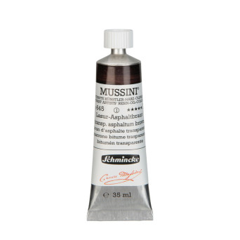 Farba olejna Mussini - Schmincke - 645, Transparent Asphaltum Brown, 35 ml
