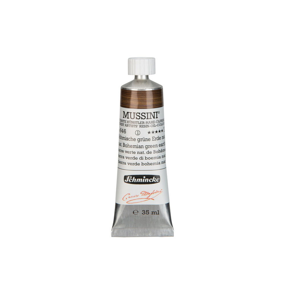 Farba olejna Mussini - Schmincke - 646, Natural Bohemian Green Earth, 35 ml