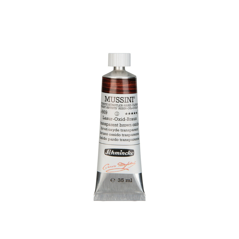 Farba olejna Mussini - Schmincke - 669, Transparent Brown Oxide, 35 ml