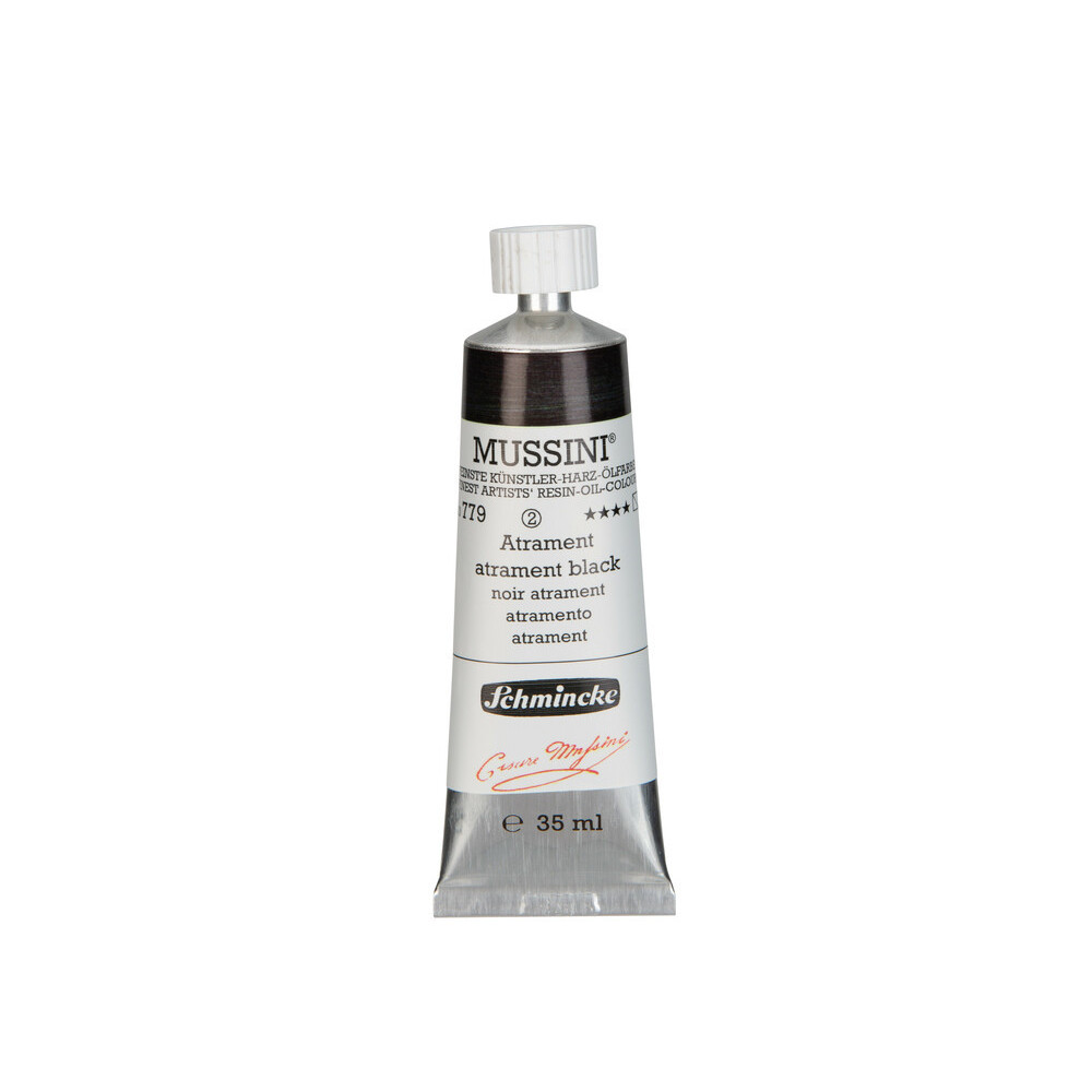 Mussini resin-oil paints - Schmincke - 779, Atrament Black, 35 ml