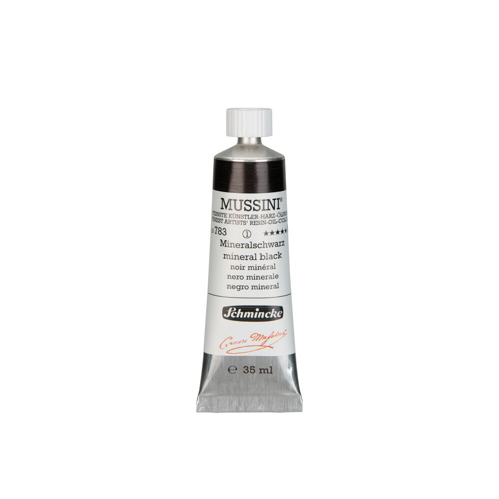 Farba olejna Mussini - Schmincke - 783, Mineral Black, 35 ml