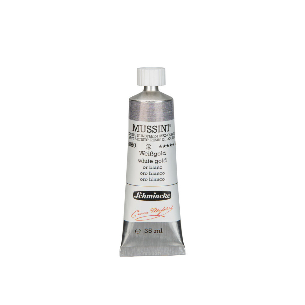 Mussini resin-oil paints - Schmincke - 860, White Gold, 35 ml