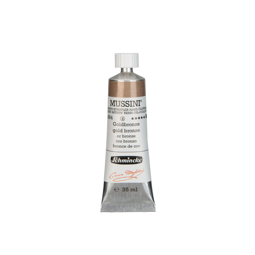 Mussini resin-oil paints - Schmincke - 864, Gold Bronze, 35 ml