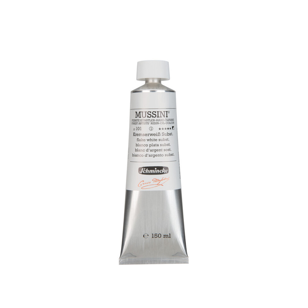 Mussini resin-oil paints - Schmincke - 101, Flake White Subst., 150 ml