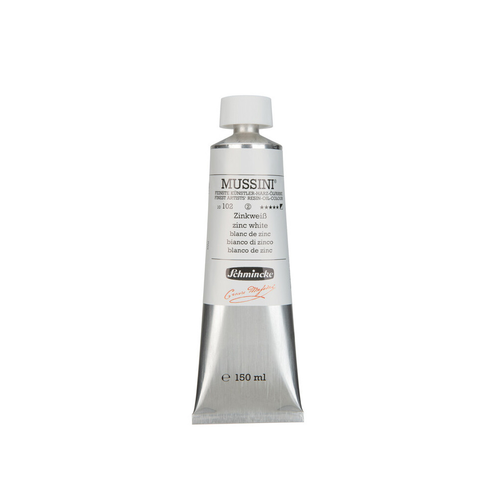 Mussini resin-oil paints - Schmincke - 102, Zinc White, 150 ml