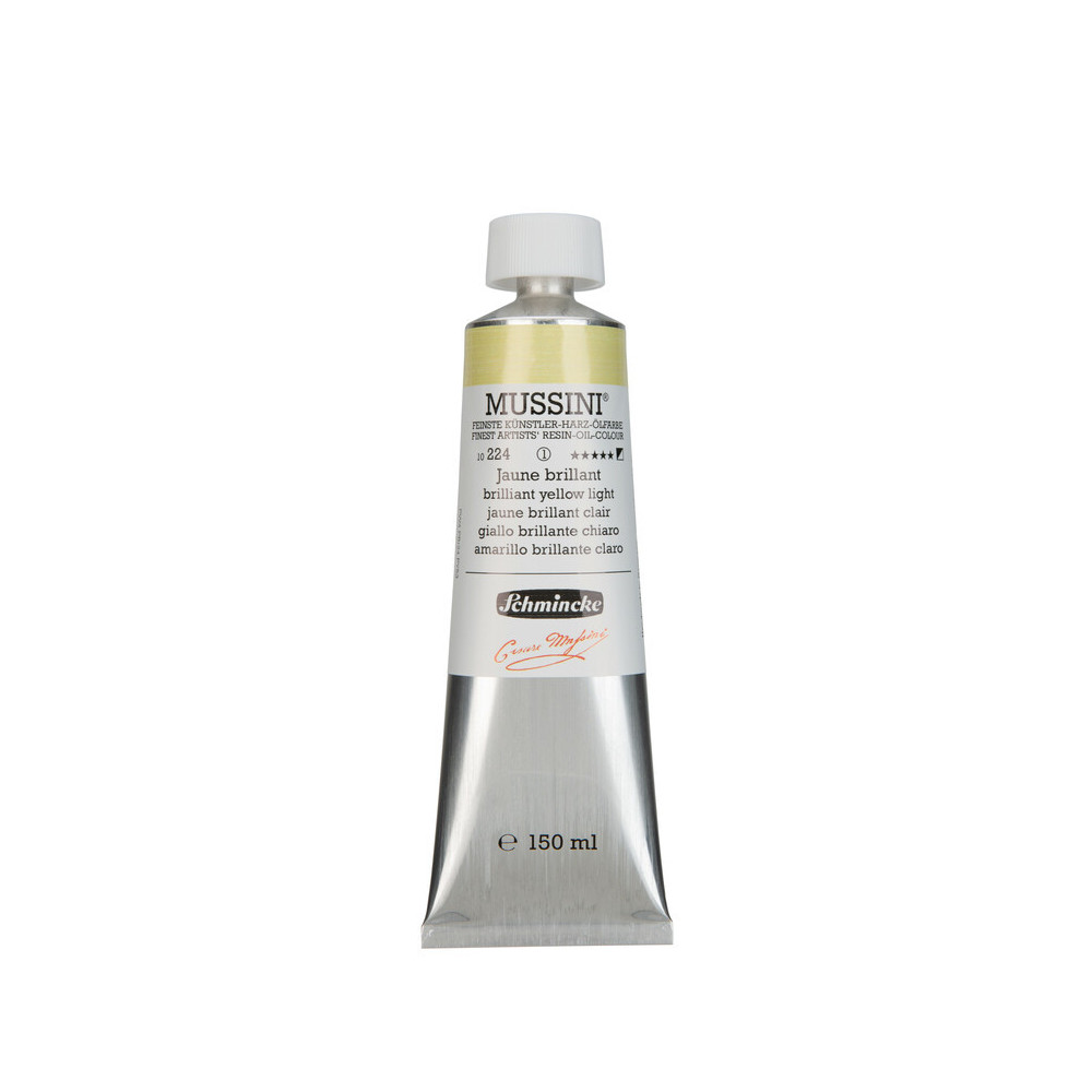Mussini resin-oil paints - Schmincke - 224, Brilliant Yellow Light, 150 ml