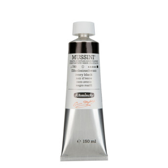 Mussini resin-oil paints - Schmincke - 780, Ivory Black, 150 ml
