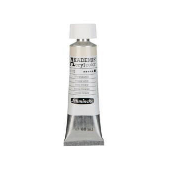 Akademie acrylic paints - Schmincke - 115, Mineral White, 60 ml