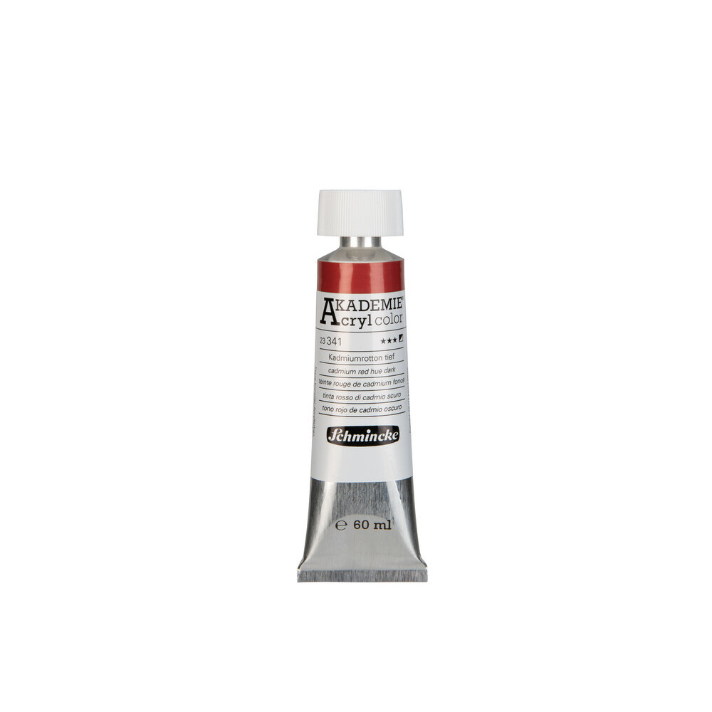 Akademie acrylic paints - Schmincke - 341, Cadmium Red Hue Dark, 60 ml
