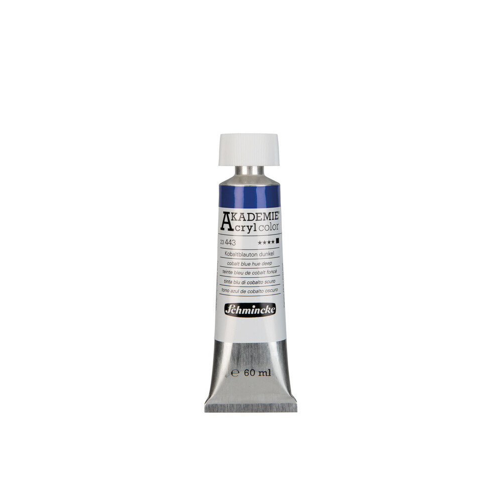 Akademie acrylic paints - Schmincke - 443, Cobalt Blue Hue Deep, 60 ml