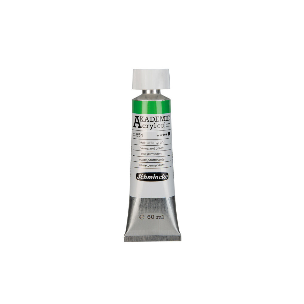 Farba akrylowa Akademie - Schmincke - 554, Permanent Green, 60 ml