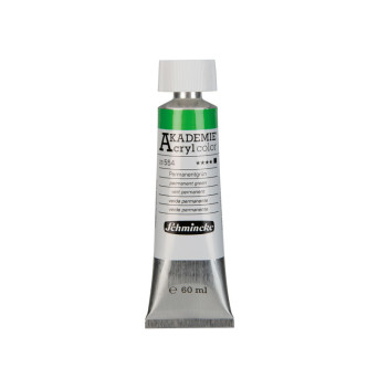 Akademie acrylic paints - Schmincke - 554, Permanent Green, 60 ml