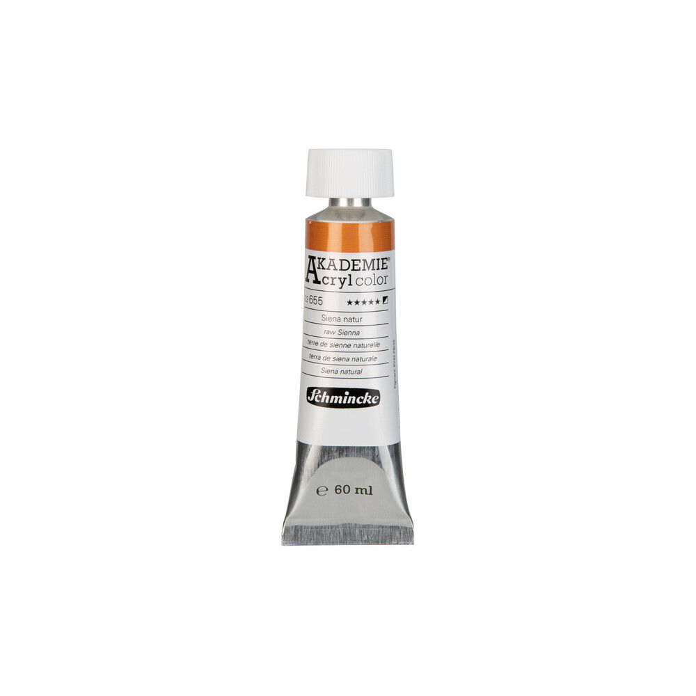 Akademie acrylic paints - Schmincke - 655, Raw Sienna, 60 ml