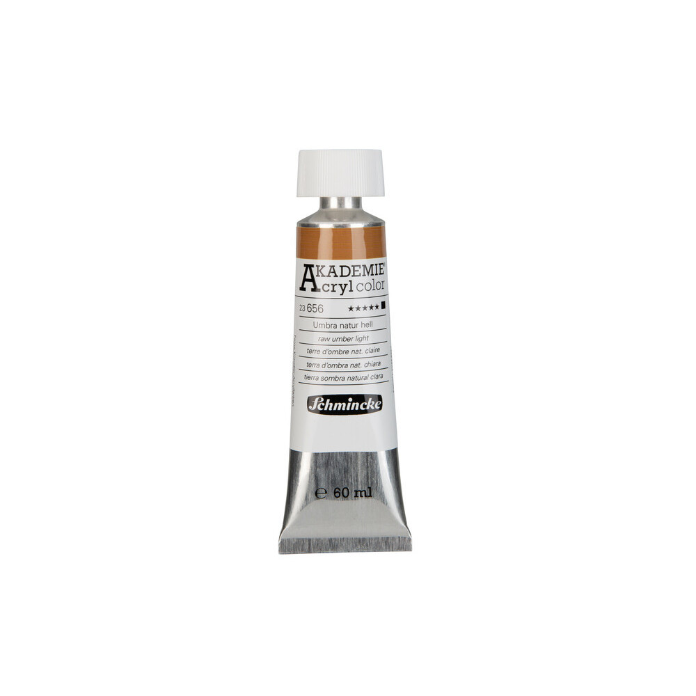 Akademie acrylic paints - Schmincke - 656, Raw Umber Light, 60 ml