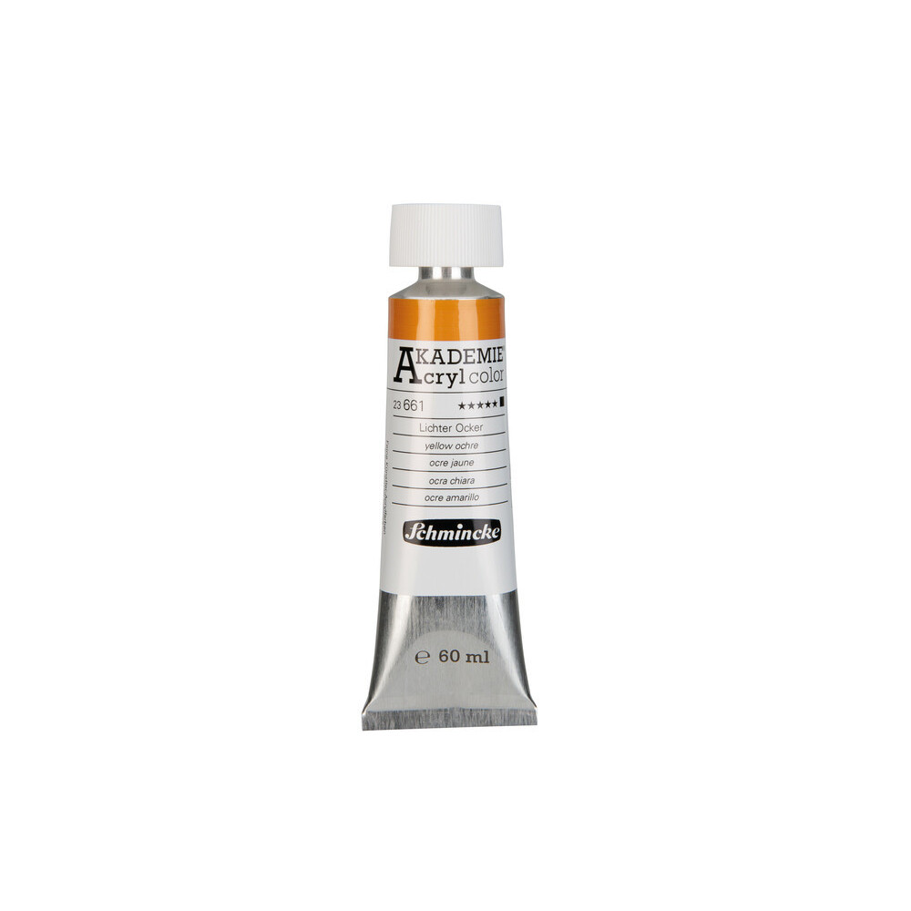 Farba akrylowa Akademie - Schmincke - 661, Yellow Ochre, 60 ml