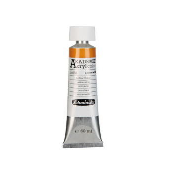 Akademie acrylic paints - Schmincke - 661, Yellow Ochre, 60 ml