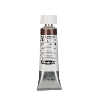 Akademie acrylic paints - Schmincke - 667, Raw Umber, 60 ml