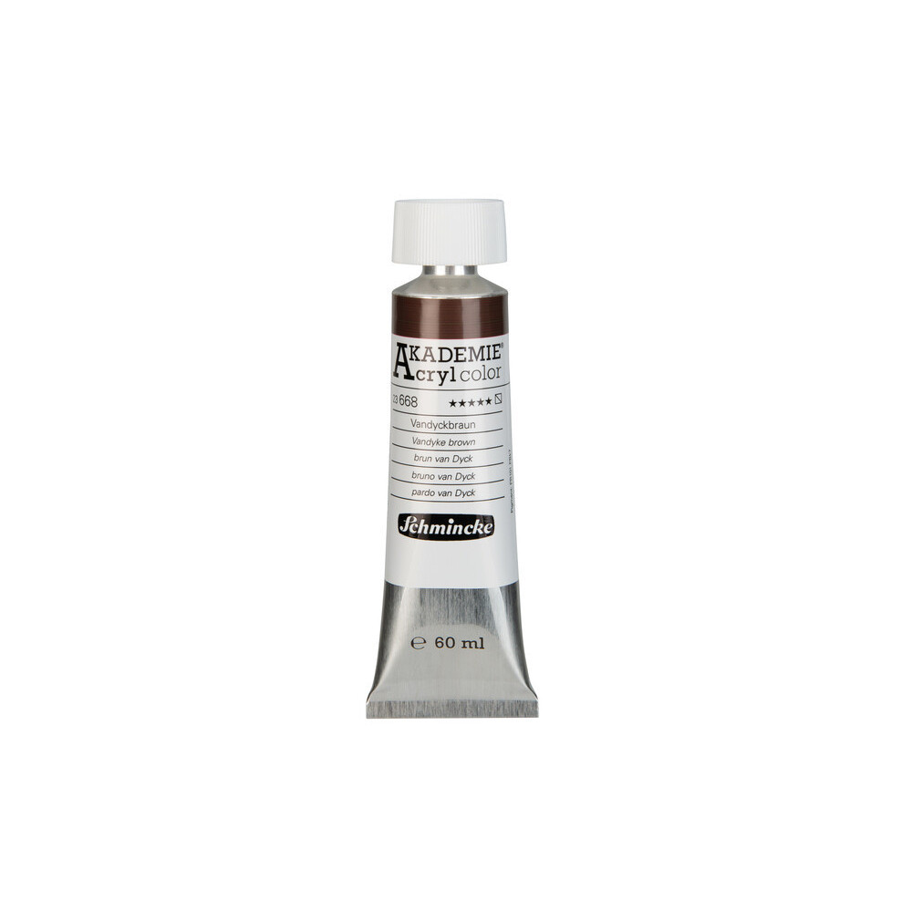 Farba akrylowa Akademie - Schmincke - 668, Vandyke Brown, 60 ml