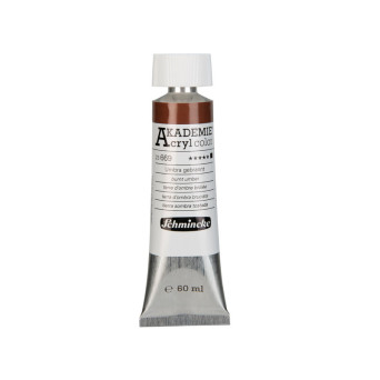 Akademie acrylic paints - Schmincke - 669, Burnt Umber, 60 ml