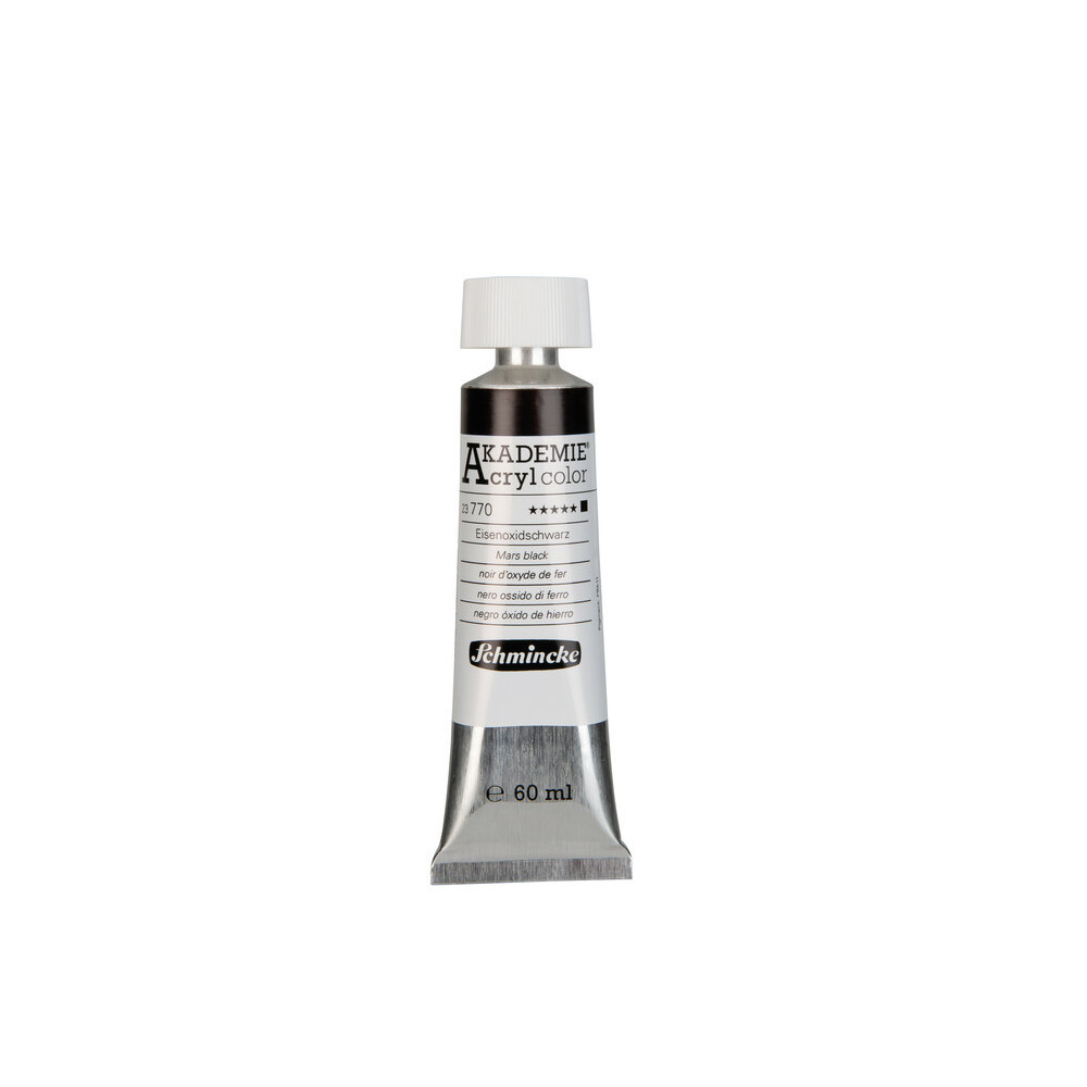 Akademie acrylic paints - Schmincke - 770, Mars Black, 60 ml