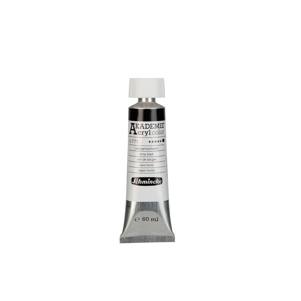 Akademie acrylic paints - Schmincke - 771, Lamp Black, 60 ml