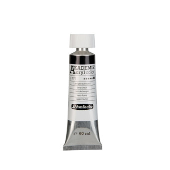 Akademie acrylic paints - Schmincke - 771, Lamp Black, 60 ml
