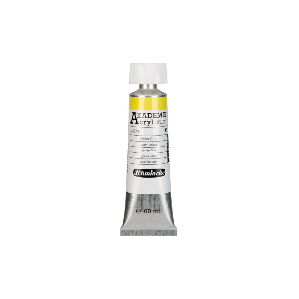 Farba akrylowa Akademie - Schmincke - 845, Neon Yellow, 60 ml