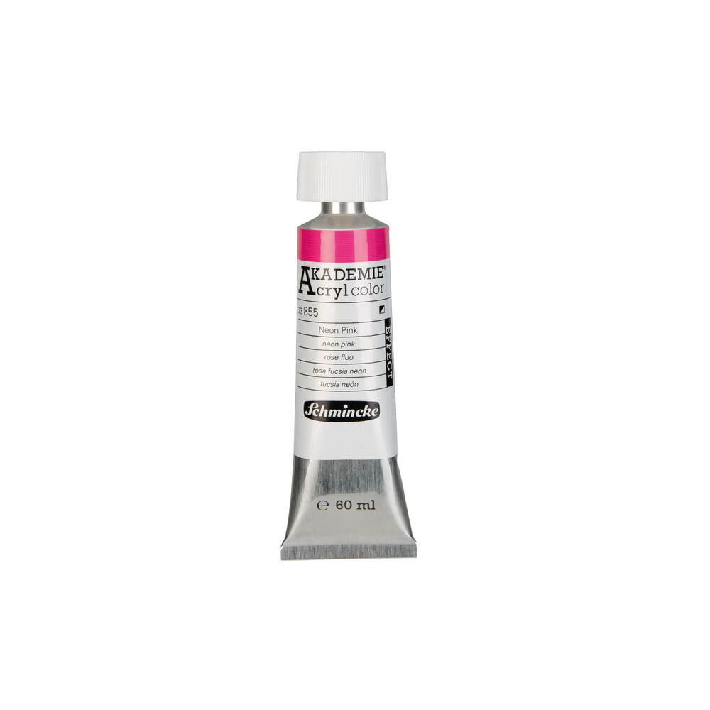 Akademie acrylic paints - Schmincke - 855, Neon Pink, 60 ml