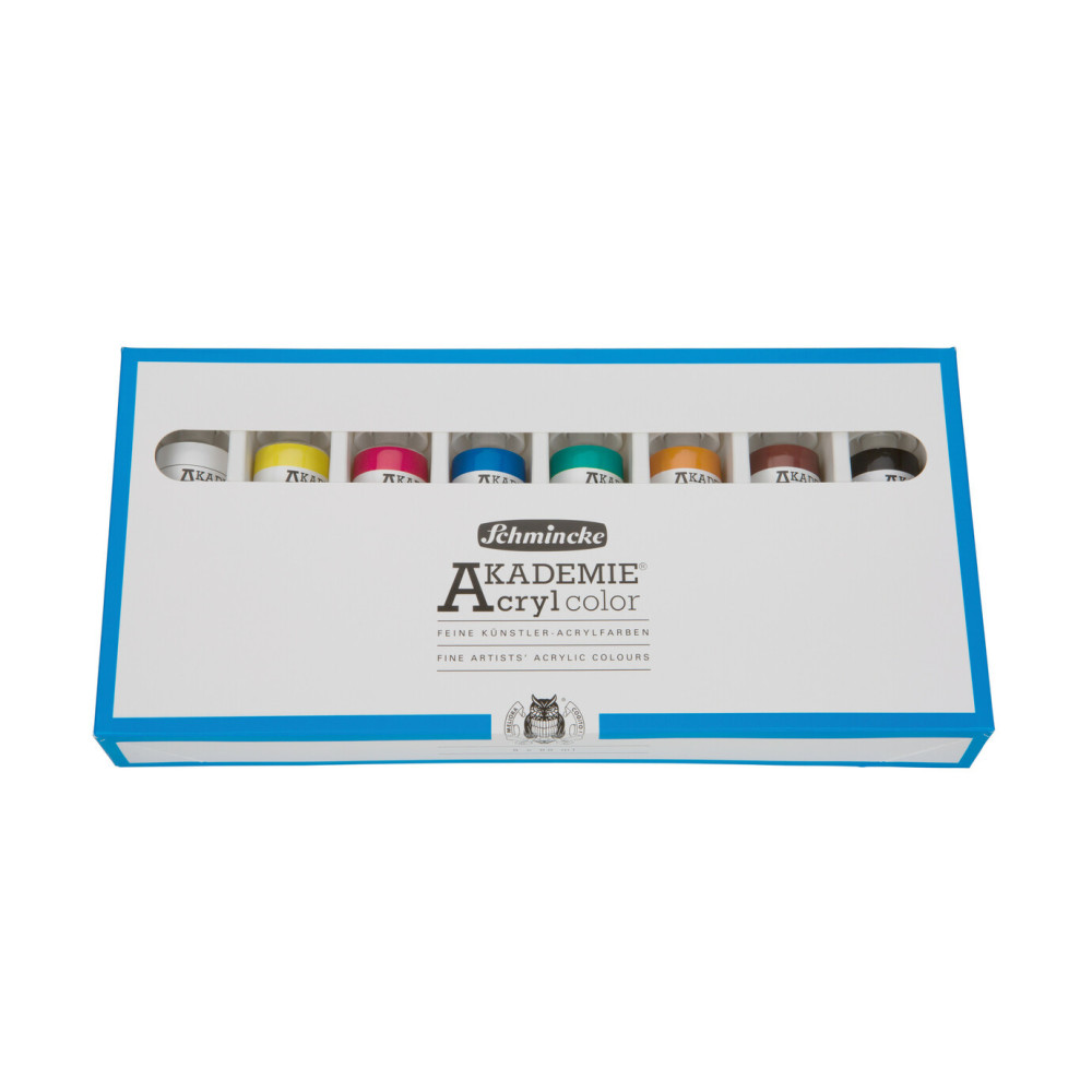 Set of Akademie acrylic paints - Schmincke - 8 x 60 ml