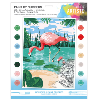 Set for painting by numbers Artiste - doCrafts - Tropical Flamingo
