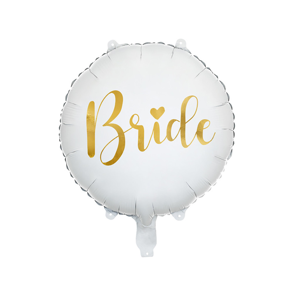 Foil balloon Bride - white, 45 cm