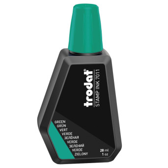 Tusz do pieczątek 7011 - Trodat - zielony, 28 ml