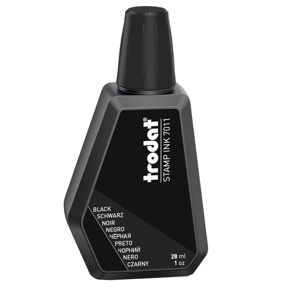 Tusz do pieczątek 7011 - Trodat - czarny, 28 ml