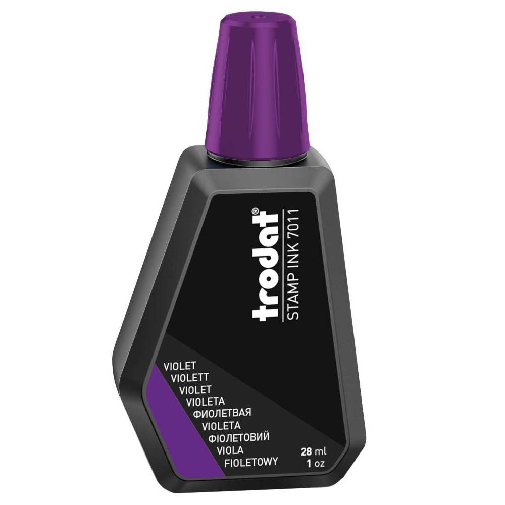 Tusz do pieczątek 7011 - Trodat - fioletowy, 28 ml