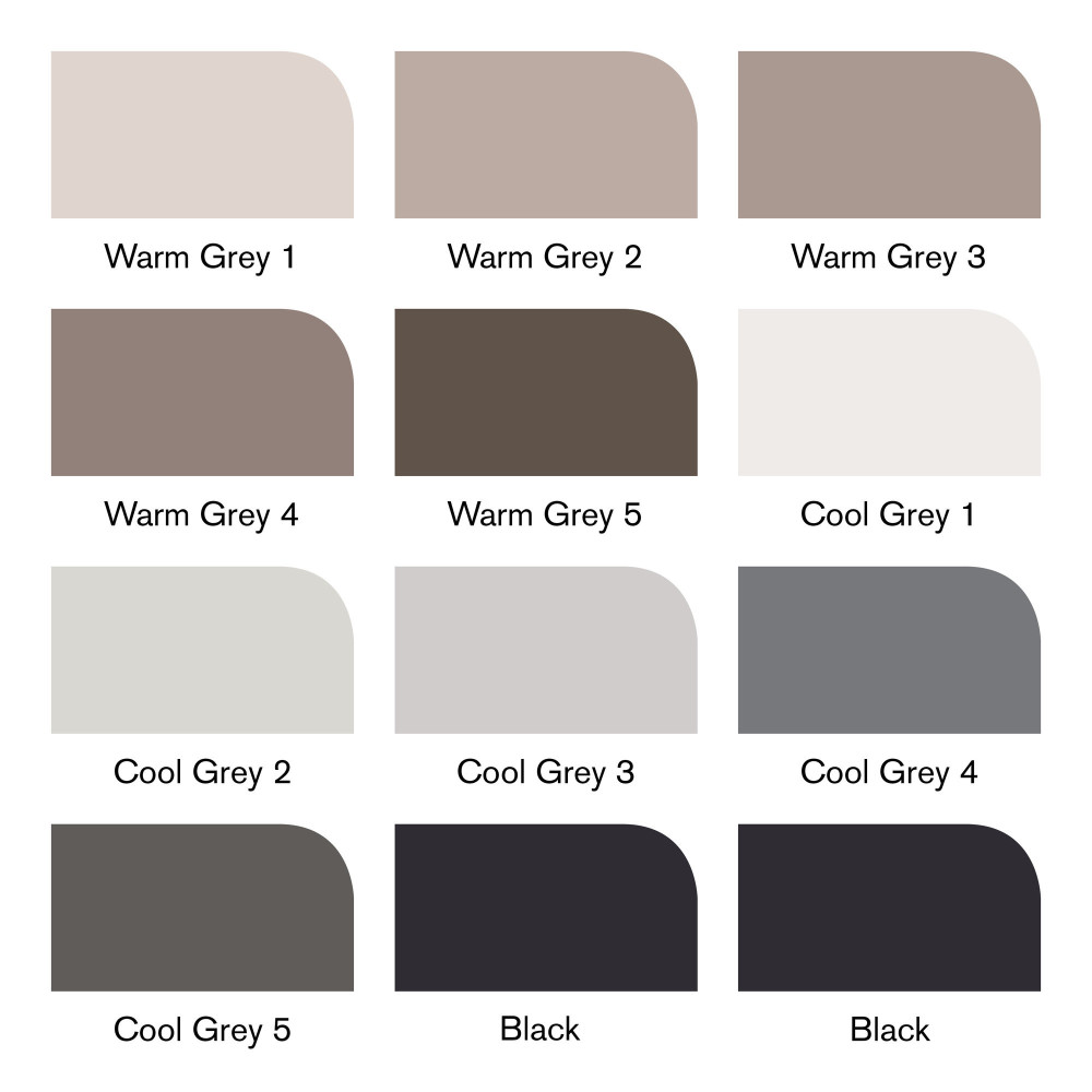 Zestaw Promarker Brush - Winsor & Newton - Neutral tones, 12 + 1 szt.