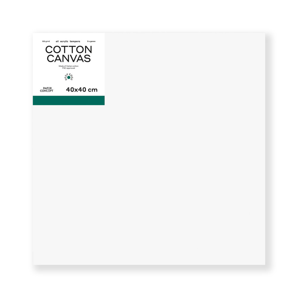 Cotton stretched canvas Deep Edge 3D - PaperConcept - 40 x 40 cm