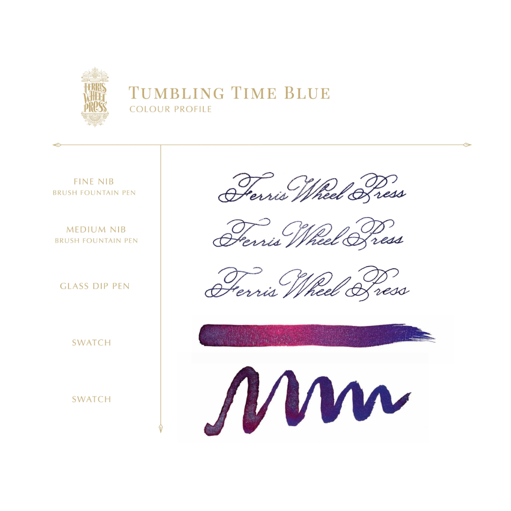 Atrament FerriTales - Ferris Wheel Press - Tumbling Time Blue, 20 ml