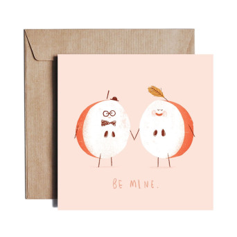 Greeting card - Pieskot - Be Mine, 14,5 x 14,5 cm