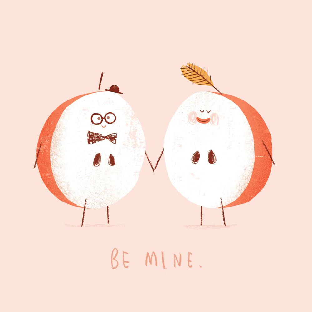 Kartka okolicznościowa - PiesKot - Be mine, 14,5 x 14,5 cm