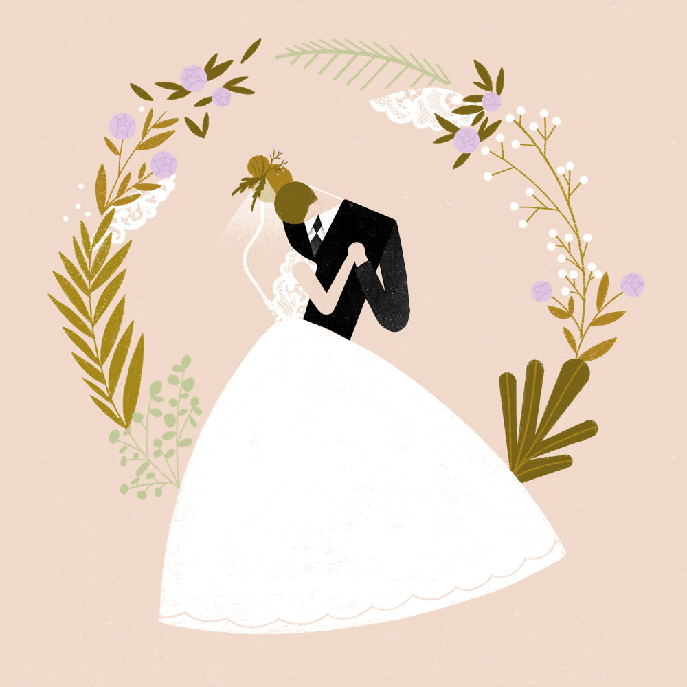 Greeting card - Pieskot - First Dance, 14,5 x 14,5 cm
