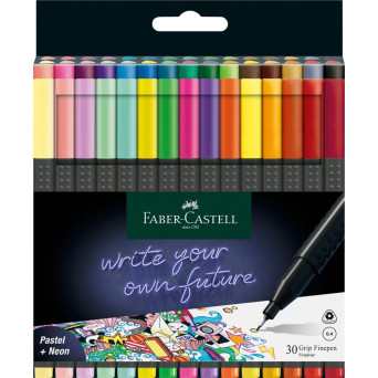 Zestaw cienkopisów Grip Finepen - Faber-Castell - 30 kolorów