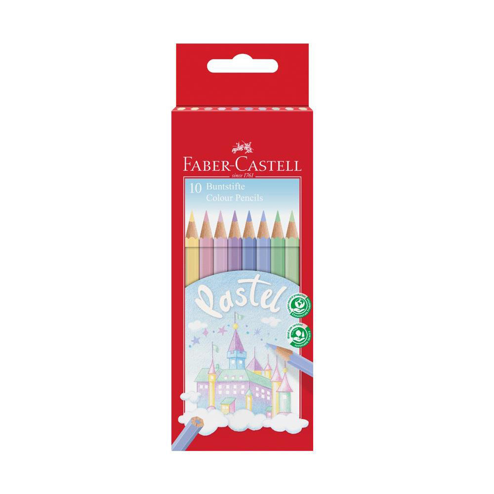 Set of Castle colored pencils - Faber-Castell - Pastel, 10 pcs.