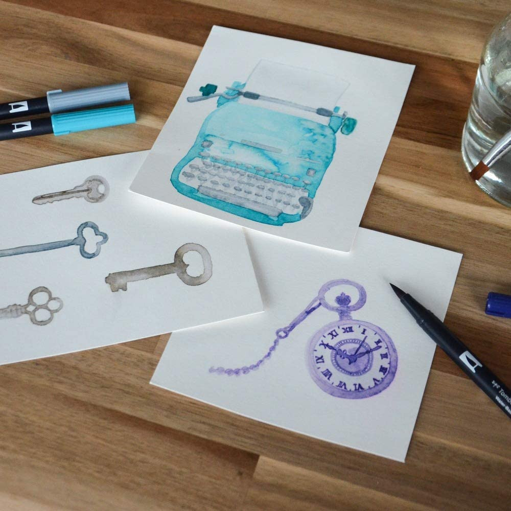 Zestaw pisaków Dual Brush Pen Vintage - Tombow - 6 szt.