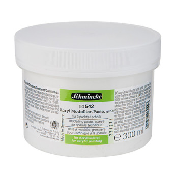 Modelling paste for acrylic painting - Schmincke - white, coarse, 300 ml