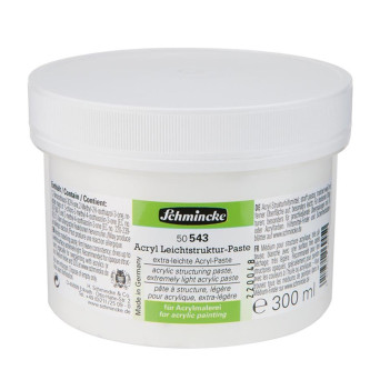 Structurinh paste for acrylic painting - Schmincke - white, extremely light, 300 ml