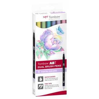 Zestaw pisaków Dual Brush Pen Pastel - Tombow - 6 szt.