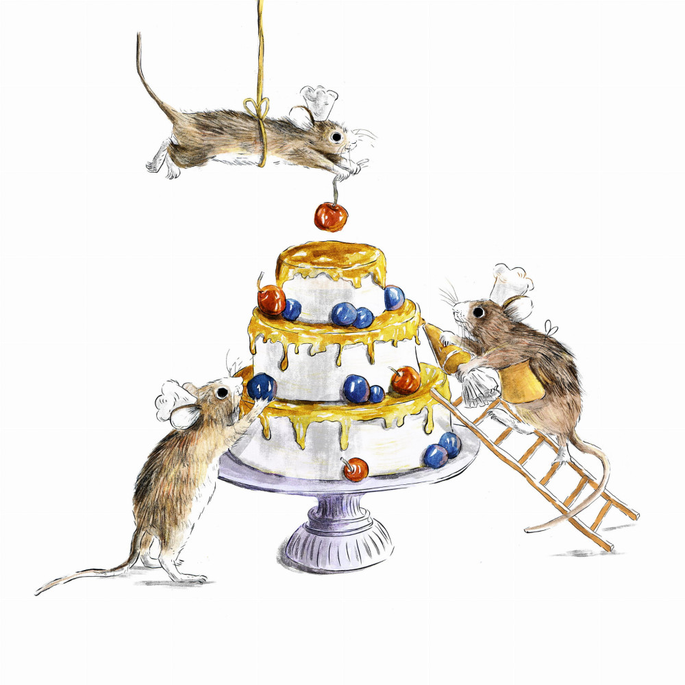 Greeting card - Hi Little - The icing on the cake, 14,5 x 14,5 cm