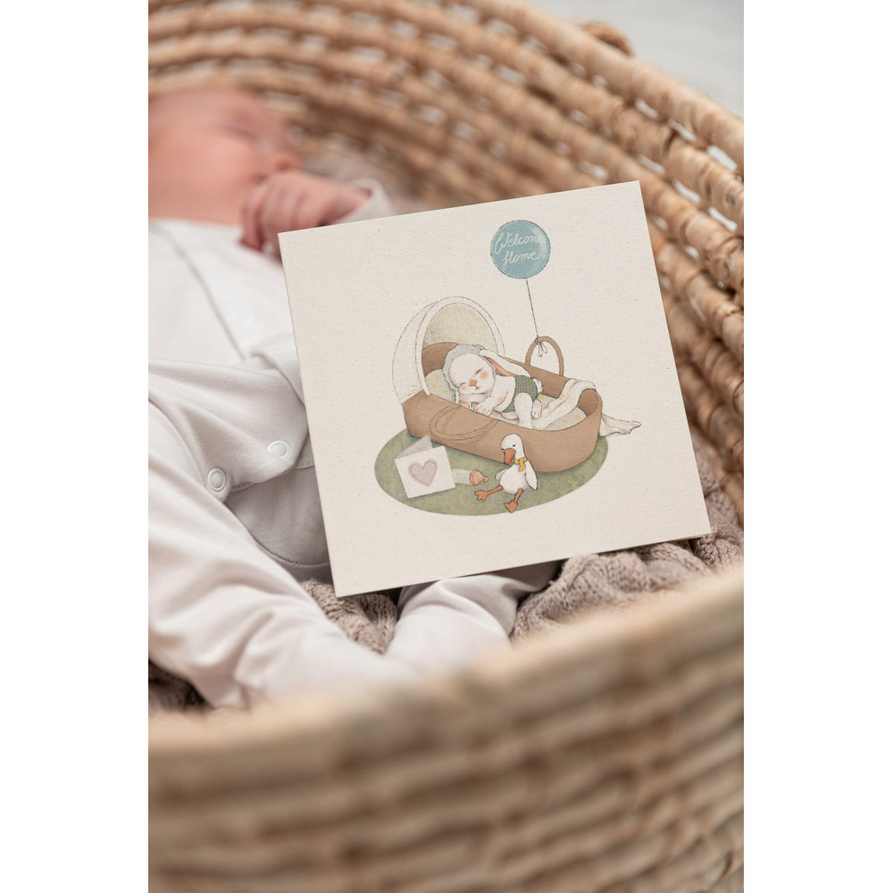 Greeting card - Hi Little - Welcome home, 14,5 x 14,5 cm